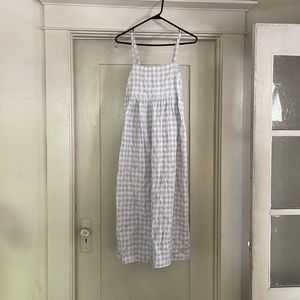 Gingham midi dress
